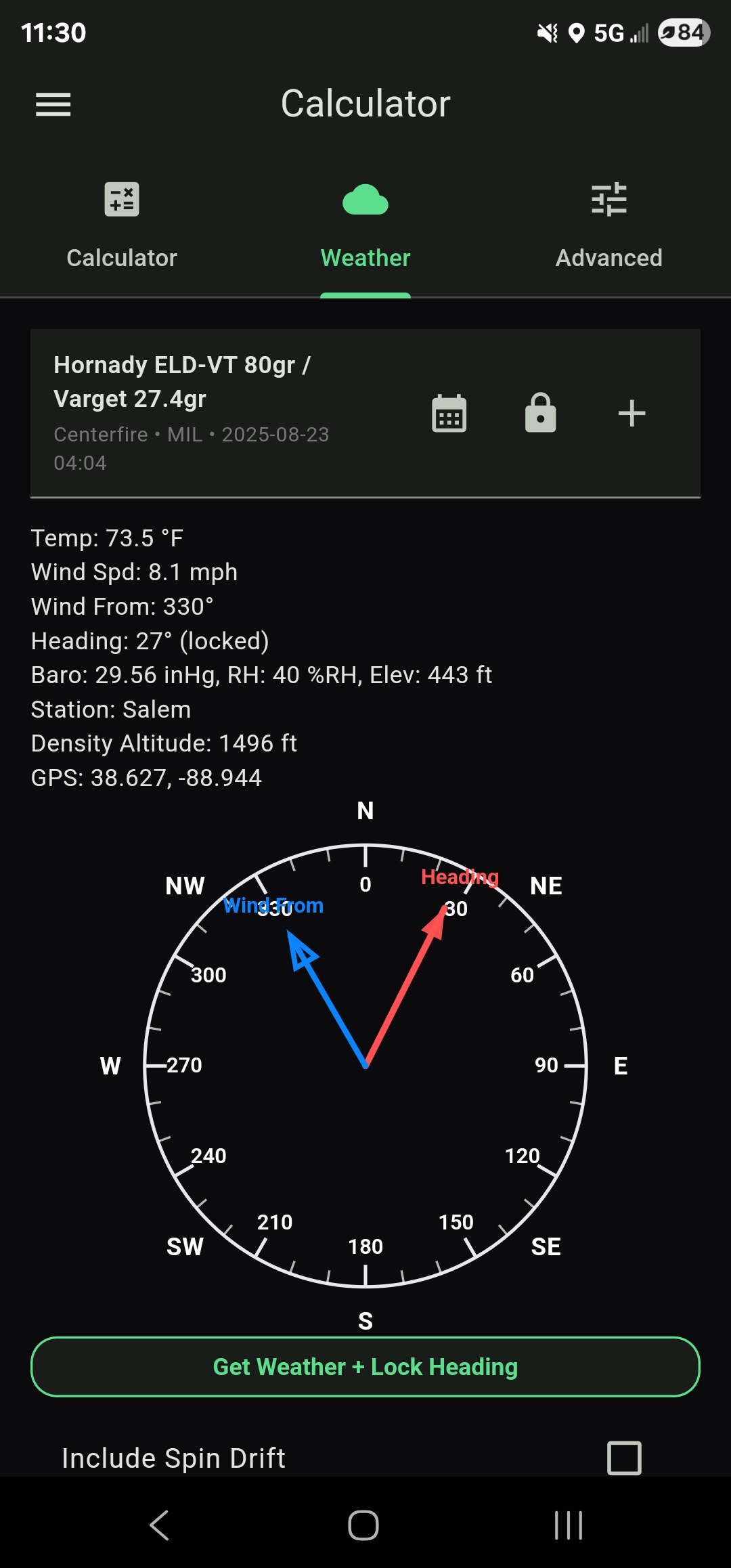 Weather & compass